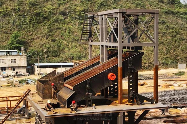 廣西龍文采石場時產1000噸制砂生產線現場實拍